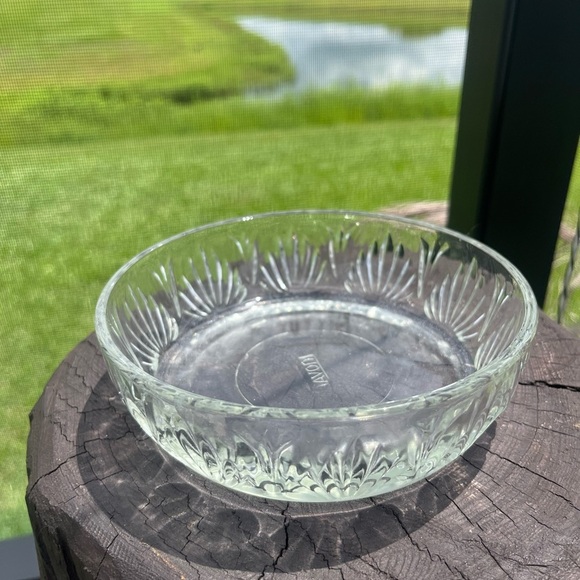 Avon Crystal Glass Lidded Bowl - Picture 12 of 15